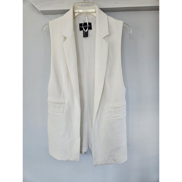 Frank Lyman Tops - Frank Lyman Womens Vest Size 6 White Collared